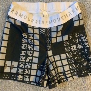 Under Armour XS Black/Grey Patterned Spandex